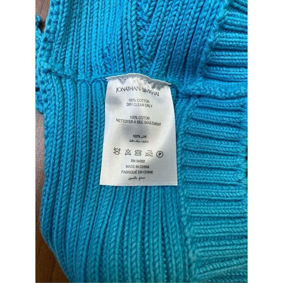 Jonathan Simkhai NWT Ofira Patchwork Top in Laguna Size L - Picture 10 of 10